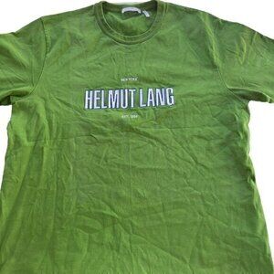 Helmut Lang Men’s Shirt Sz XXL Distressed Green Streetwear New York Designer